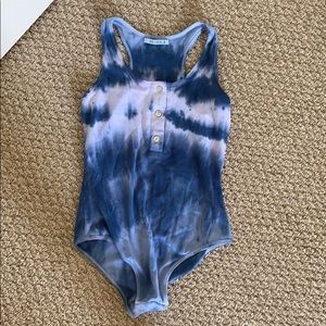 Tie dye bodysuit tank top